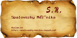 Spalovszky Mónika névjegykártya
