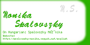 monika spalovszky business card